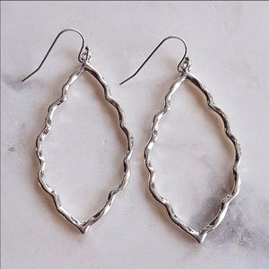 Hammered Ornate Quatrefoil shaped earrings